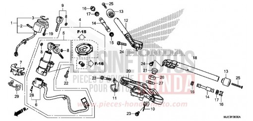 TUBO MANUBRIO/PONTE SUPERIORE CBR650FAE di 2014
